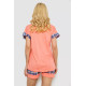 Пижама женская с принтом, цвет коралловый, 243R3043.