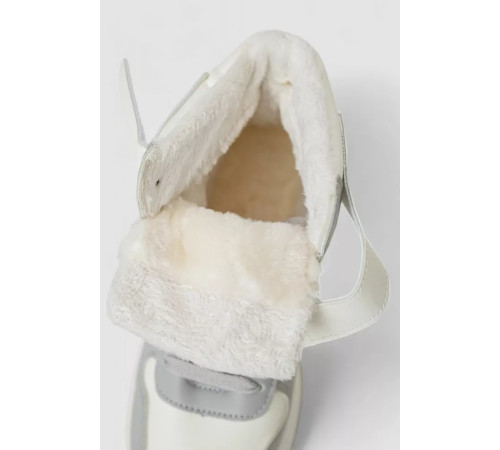 Кроссовки женские зимние на меху, цвет бело-серый, 248RAM04-86