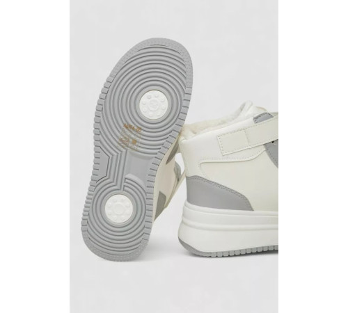 Кроссовки женские зимние на меху, цвет бело-серый, 248RAM04-86