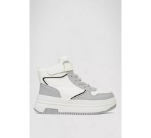 Кроссовки женские зимние на меху, цвет бело-серый, 248RAM04-86