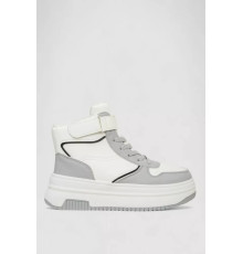 Кросівки жіночі зимові на хутрі, колір біло-сірий, 248RAM04-86