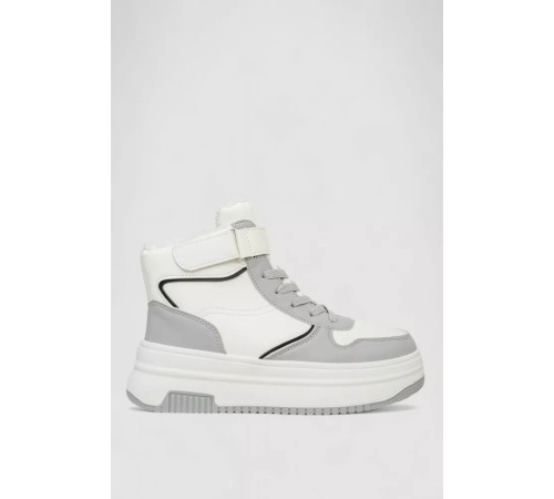 Кроссовки женские зимние на меху, цвет бело-серый, 248RAM04-86