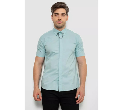 Рубашка мужская однотонная, цвет оливковый, 214R6917-1.