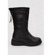 Сапоги женские зимние на меху, цвет черный, 243RY212.