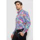 Рубашка мужская с принтом 214R1038, цвет джинс, 214R3220
