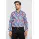 Рубашка мужская с принтом 214R1038, цвет джинс, 214R3220