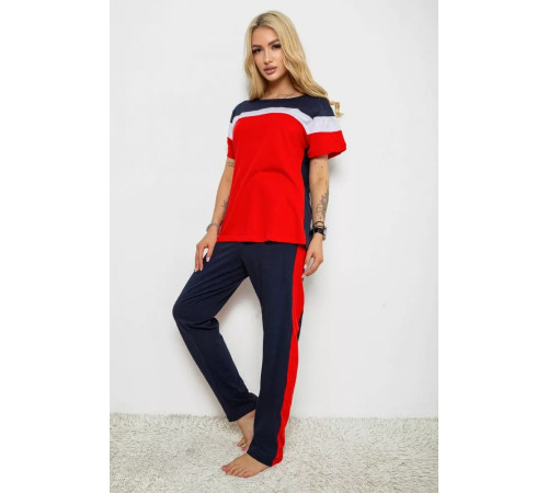 Женская пижама с принтом, цвет красный, 243R1600-029