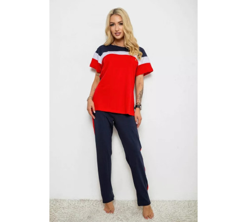 Женская пижама с принтом, цвет красный, 243R1600-029