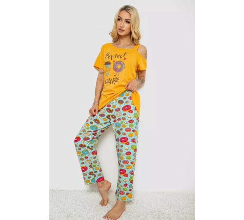 Піжама жіноча, колір жовтий, 243R903083