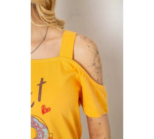 Піжама жіноча, колір жовтий, 243R903083