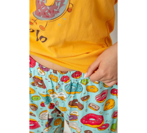 Піжама жіноча, колір жовтий, 243R903083