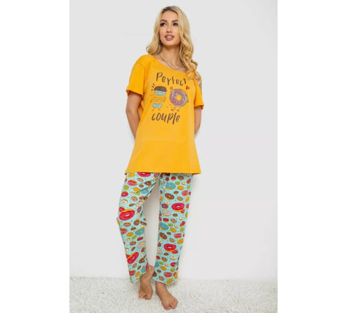Піжама жіноча, колір жовтий, 243R903083