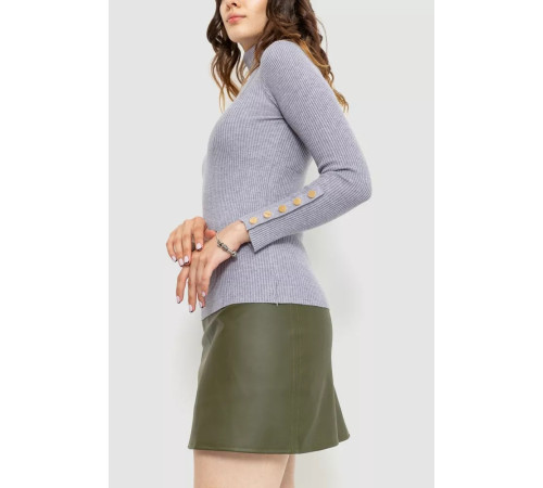 Гольф женский в рубчике, цвет серый, 204R036