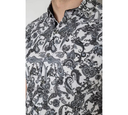 Сорочка чоловіча з короткими рукавами, колір сірий, 214R582