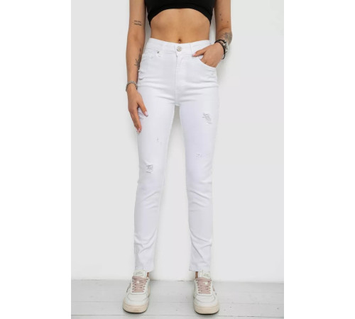 Джинси жіночі, колір білий, 182R1632