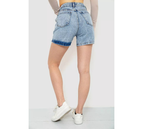 Шорти джинсові жіночі, колір блакитний, 244R0504