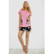 Женская пижама с принтом, цвет розовый, 243R3242
