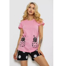 Женская пижама с принтом, цвет розовый, 243R3242