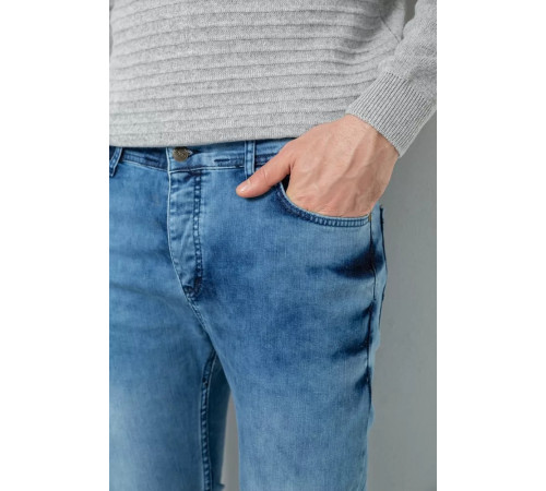 Джинсы мужские однотонные, цвет голубой, 247R1242.