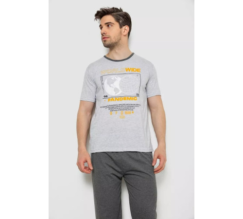 Піжама чоловіча, колір сірий, 243R6203