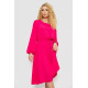 Сукня однотонна жатка, колір малиновий, 214R0226-1