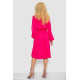 Сукня однотонна жатка, колір малиновий, 214R0226-1