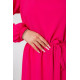 Сукня однотонна жатка, колір малиновий, 214R0226-1