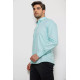 Мужская рубашка однотонная, цвет голубой, 214R7075