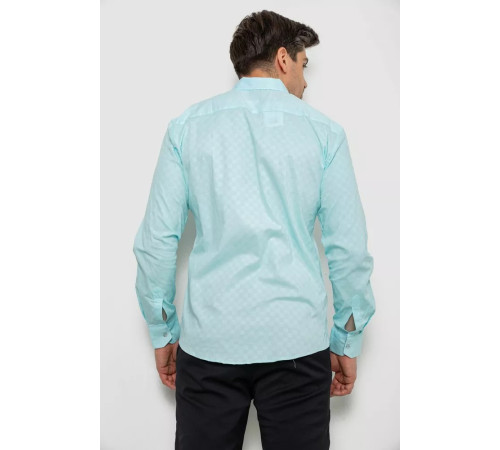 Мужская рубашка однотонная, цвет голубой, 214R7075
