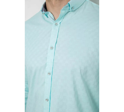 Мужская рубашка однотонная, цвет голубой, 214R7075