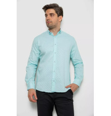 Мужская рубашка однотонная, цвет голубой, 214R7075