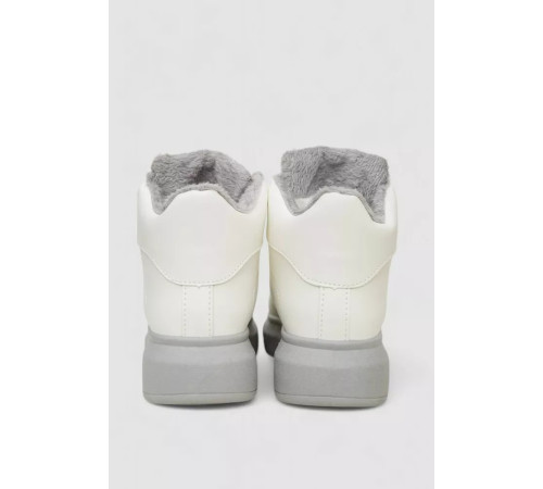 Кроссовки женские зимние на меху, цвет бело-серый, 248RA2254