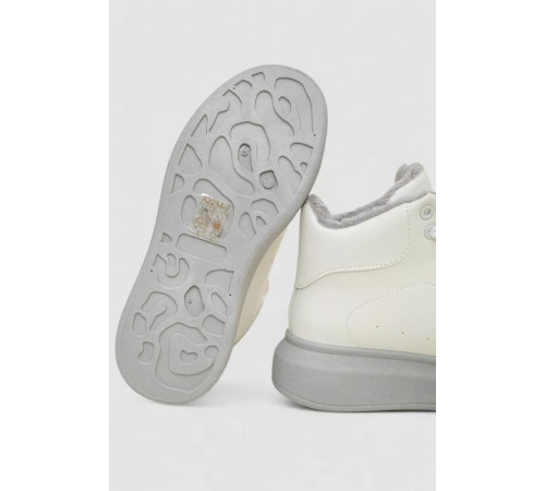 Кроссовки женские зимние на меху, цвет бело-серый, 248RA2254