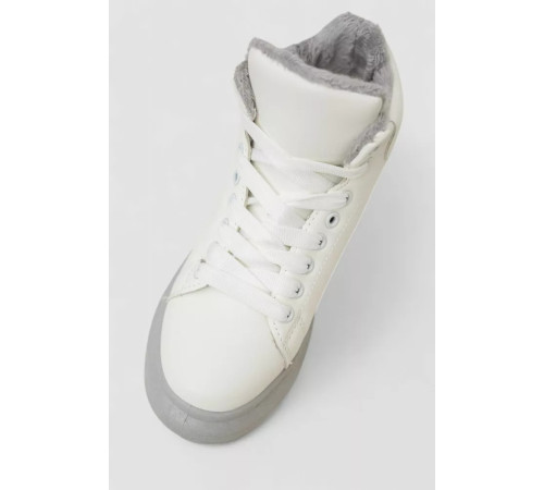 Кроссовки женские зимние на меху, цвет бело-серый, 248RA2254