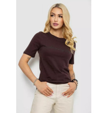 Женская футболка с принтом, цвет шоколадный, 241R130