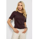 Женская футболка с принтом, цвет шоколадный, 241R130