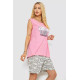 Піжама жіноча з принтом, колір рожевий, 243R8499