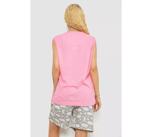 Піжама жіноча з принтом, колір рожевий, 243R8499