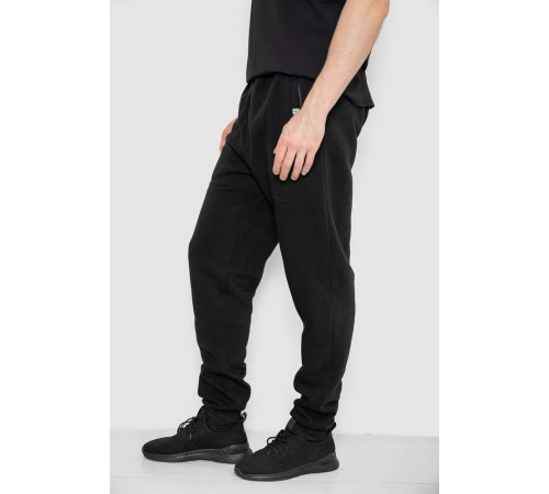 Спортивні штани чоловічі на флісі, колір чорний, 244R41299