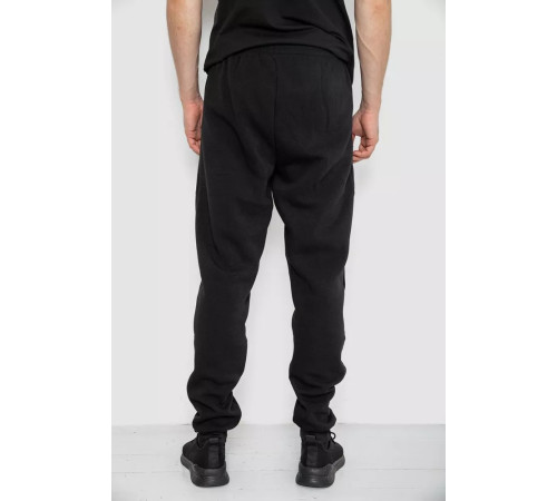 Спортивні штани чоловічі на флісі, колір чорний, 244R41299