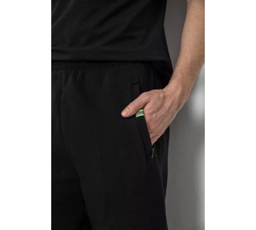 Спортивні штани чоловічі на флісі, колір чорний, 244R41299