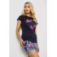 Женская пижама с принтом, цвет темно-синий, 243R3050