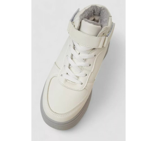 Кросівки жіночі зимові на хутрі, колір біло-сірий, 248RAM02-7