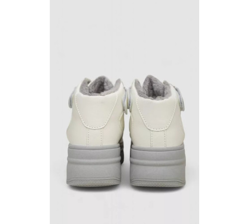 Кросівки жіночі зимові на хутрі, колір біло-сірий, 248RAM02-7