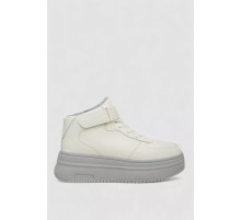 Кросівки жіночі зимові на хутрі, колір біло-сірий, 248RAM02-7