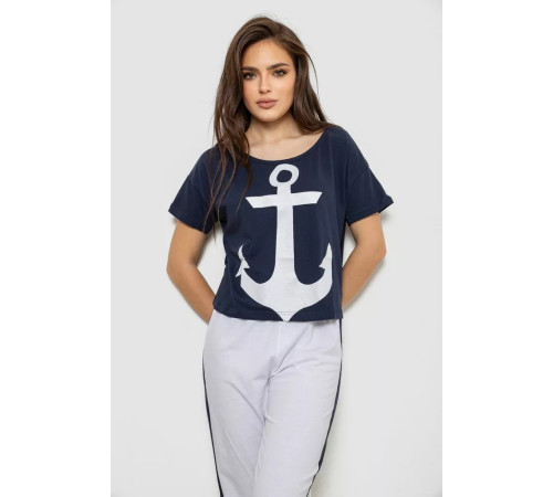 Піжама жіноча, колір синій, 243R1488-005