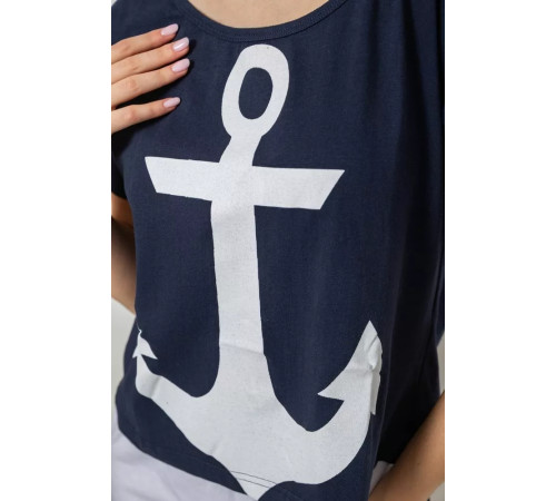 Піжама жіноча, колір синій, 243R1488-005