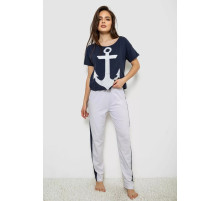 Піжама жіноча, колір синій, 243R1488-005