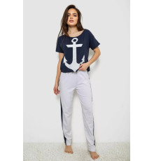 Пижама женская, цвет синий, 243R1488-005.