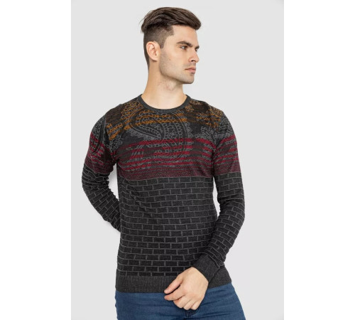 Свитер мужской повседневный, цвет грифельный, 247R6142.